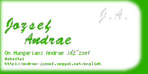 jozsef andrae business card